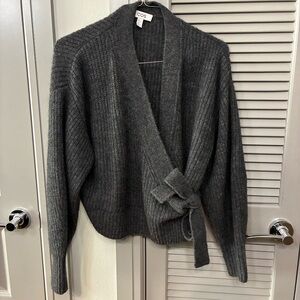 COS Textured Alpaca-blend Wrap Cardigan